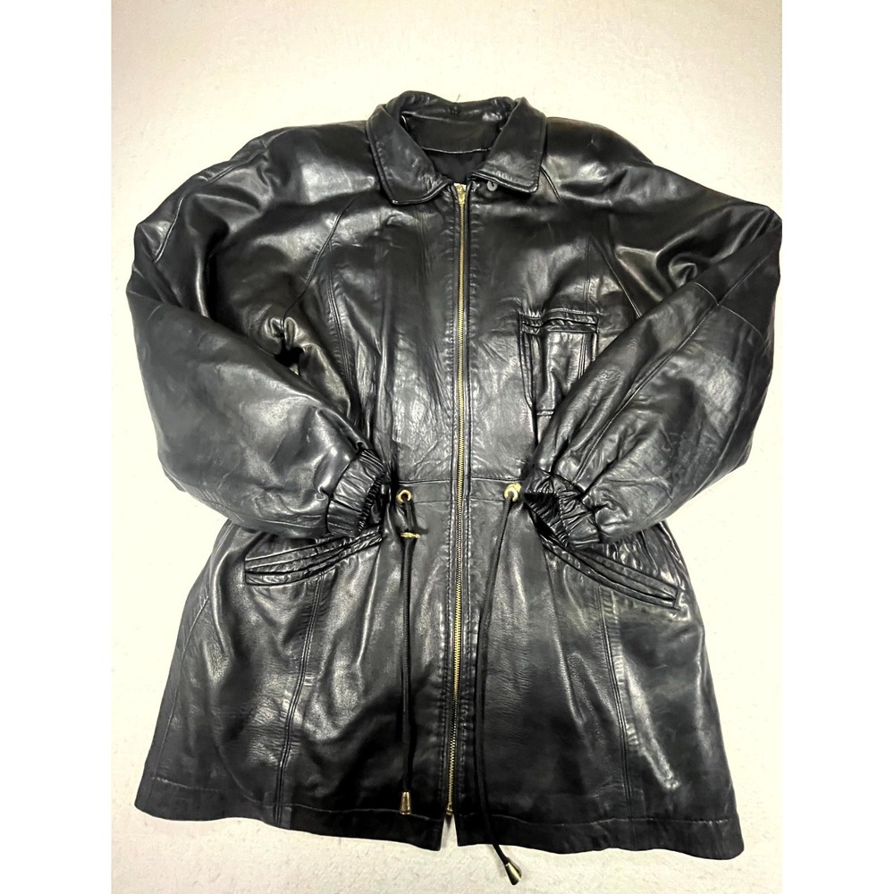 Vintage Arrow Damselle Jacket Womens Large Black Leather Thermolite Insulation